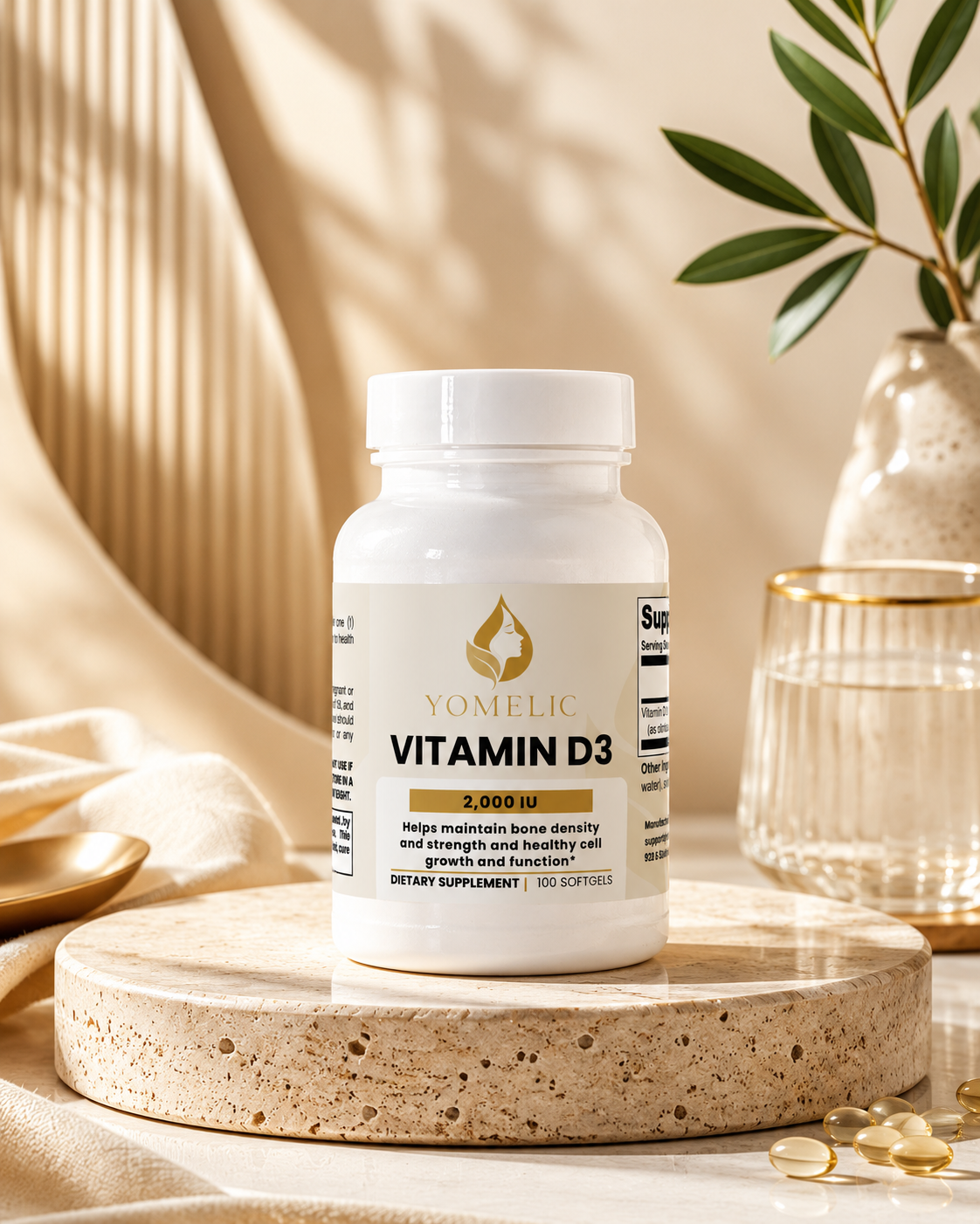 YOMELIC VITAMIN D3 2,000 IU